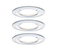 PLM 93463 - Lampada da incasso Nova Coin, 6 W, 2700 K, rigida, rotonda, crom