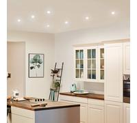 Paulmann Nova Lampada da incasso a soffitto LED, alluminio trasformato, Set da 3, commutabile