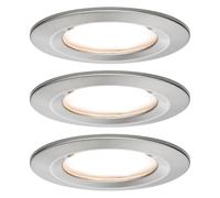 Paulmann Nova Plus Coin fissa, 3 lampade, IP44, 2.700 K, dimmerabile Paulmann