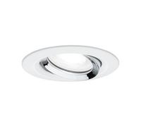 Paulmann Nova Plus EBL 1x6W 4000K GU10 IP65 Bianco opaco, cromato | Faretto da incasso orientabile, protezione IP65 contro i getti d’acqua, dimmerabile, per Montaggio a soffitto