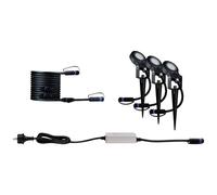 PLM 94729 - Faretto da giardino Plug&Shine, a prova di insetti, 3 x 6,3 W, a