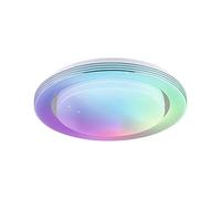 Paulmann Plafoniera a LED Rainbow 22 W 3000 K cromato/bianco | Installabile a parete o a soffitto, variazione di colore RGBW, con telecomando, funzione luce notturna, IP20