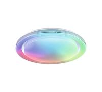 Paulmann Plafoniera LED Rainbow 38,5 W 485 mm Bianco/Cromo | Installabile a parete o a soffitto, Tunable White da 3000K a 6500K, con Telecomando, funzione luce notturna