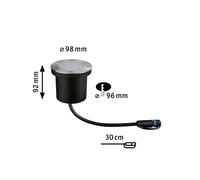 Paulmann 94716 Plug & Shine Lampada LED per esterni faretto da incasso a pavimento Floor delicata per gli insetti IP67 2200K 4,5W antracite metallo