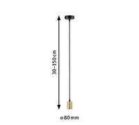 Paulmann 71134 Lampada a sospensione Ravi IP44 E27 max. 60W nero opaco, dorato sospensione senza lampadina