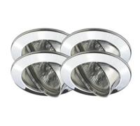 PAULMANN - SET 4 FARETTI LED DA INCASSO- ORIENTABILI / ROTONDI / CROMO - 12V / G