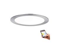 Paulmann Smarthome LED Pannello a Incasso Tondo Ferro Spazzolato IP44 13,5W Cct [EEK: E]