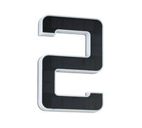 Paulmann 79843 - Numero civico 2 LED, grado di protezione IP44, luce bianca calda, batteria sostituibile, incluso 1 elemento di illuminazione da 0,2 W, in plastica, colore: nero, luminosità: 3000 K