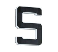 Paulmann 79846 - Numero civico 5 LED, grado di protezione IP44, luce bianca calda, batteria sostituibile, incluso 1 elemento di illuminazione da 0,2 W, in plastica, colore: nero, luminosità: 3000 K