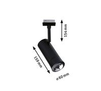 Paulmann URail Smart Faretto a binario LED Tarie, nero CCT RGB Paulmann