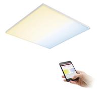 Pauleen Paulmann 79826 LED Velora angolare incl. 1 lampada dimmerabile da 19,5W bianco opaco pannello luminoso luce da soffitto 2700K 19.5 W, Chrome matt, ▭ 595x595mm