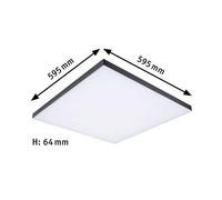 Paulmann 79909 - Pannello LED Velora Rainbow quadrato, incl. 1 x 31 W dimmerabile Dynamic RGBW, colore: nero, in metallo, 3000 K