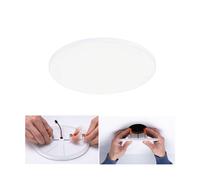 Paulmann 79952 Pannello LED a incasso Veluna VariFit Edge 200 mm tondo dimmerabile bianco luce diurna plastica sistema di illuminazione 4000 K 17 W, Ø 200mm