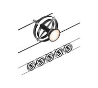 Paulmann Wire Cardan sistema funi, 5 luci 5 m nero Paulmann