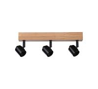 Paulmann x 66772 Proiettore Arvid a 3 luci Max. 3x20 Watt plafoniera Nero/Legno faretto Metallo E27