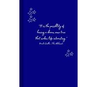 Paulo Coelho weekly planner, inspirational quote, dark blue. 6 x 9 inches with side-by-side note taking page.