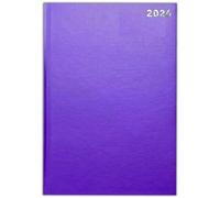 PaulStore Agenda 2025, formato A4, A5, A6, visualizzazione giornaliera o settimanale, copertina rigida posteriore (viola, formato A4)
