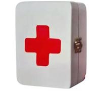 PaulStore Armadietto medico di primo soccorso da parete con serratura con 2 chiavi (mini cassetta medica)