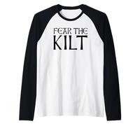 Paura l'uccisione Divertente Scozzese Uomini Kilts Scozia Meme Maglia con Maniche Raglan