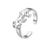 PAURO Donna Acciaio Inossidabile 12 Oroscopo Astrologia Regolabile Semplice Segno Zodiacale Anelli Capricorno