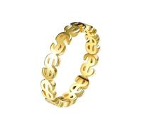 PAURO Unisex Acciaio Inossidabile Classico Elegante Innovativo Tendenza Personalizzato Semplice Anello Oro Taglia 22