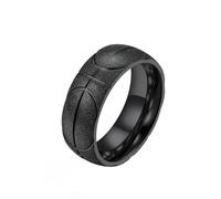 PAURO Unisex Acciaio Inossidabile Romantico Semplice Classico Elegante Nuova Tendenza Squisito Anello Basket Nero Taglia 14