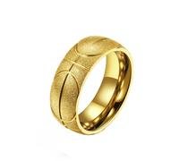 PAURO Unisex Acciaio Inossidabile Romantico Semplice Classico Elegante Nuova Tendenza Squisito Anello Basket Oro Taglia 19