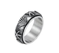 PAURO Unisex Acciaio Inossidabile Semplice Classico Squisito Elegante Innovativo Personalizzato Anello Argento Taglia 19