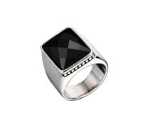 PAURO Unisex Acciaio Inossidabile Semplice Elegante Nuova Tendenza Squisito Personalizzato Classico Romantico Anello Argento Taglia 22
