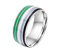 PAURO Uomini e Donne Acciaio Inossidabile LGBTQ Amore Fortuna Felicità Matrimonio Arcobaleno Anello Neutro Taglia 25