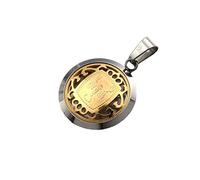 PAURO Uomo Acciaio Inossidabile Collana con Zodiaco con Sigillo retrò Rotondo con 12 Costellazioni Oro Scorpione