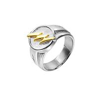 PAURO Uomo Acciaio Inossidabile da Motociclista di Tuono Anello per Feste con Sigillo Argento Oro Dimensione 22