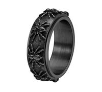 PAURO Uomo Acciaio Inox Ragno Girevole Retro Hip Hop Personalizzato Anello Nero Taglia 14