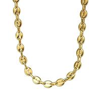 PAURO Uomo Donna Acciaio Inossidabile 9mm Collane a Catena di Chicchi di caffè Sottili Catena di clavicola Grossa Gioielli Oro, Lunghezza 28''