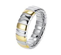 PAURO Uomo Donna Acciaio Inossidabile Semplice Personalità Unico Anello Argento Oro Taglia 12