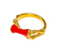 PAURO Uomo e Donna Acciaio Inossidabile Goccia d'olio Delicato Resilienza Crescita Sempre Più in Alto Anello Rosso Taglia 12