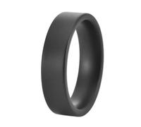 PAURO Uomo e Donna Ceramica 6MM Classico Processo Opaco Fidanzamento Matrimonio Fascia Anello Nero Taglia 14