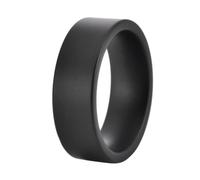 PAURO Uomo e Donna Ceramica 8MM Classico Processo Opaco Fidanzamento Matrimonio Fascia Anello Nero Taglia 17