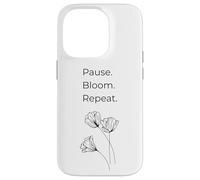 Pausa Bloom Ripeti Arte minimalista Natura Sogno ispiratore Custodia per iPhone 14 Pro