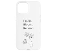 Pausa Bloom Ripeti Arte minimalista Natura Sogno ispiratore Custodia per iPhone 15