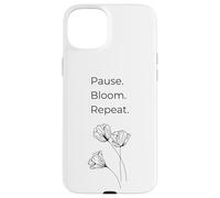Pausa Bloom Ripeti Arte minimalista Natura Sogno ispiratore Custodia per iPhone 15 Plus