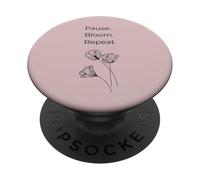 Pausa Bloom Ripeti Arte minimalista Natura Sogno ispiratore PopSockets PopGrip Adesivo