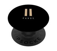 Pausa colore marrone chiaro. Grafica abbronzata PopSockets PopGrip Adesivo