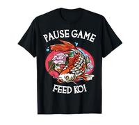 Pausa Game Feed Koi Divertente Gioco Koi Amante Maglietta
