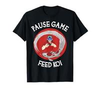 Pausa Game Feed Koi Divertente Gioco Koi Amante Maglietta