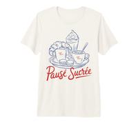 Pause Sucrée Café Paris Croissant Delight Maglietta Premium