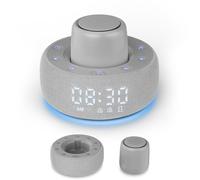 Paussion Sveglia portatile da comodino con funzione di allarme per dormire, 25 suoni delicati e lenitivi per neonati, adulti, timer digitale dimmerabile, luce notturna per camera da letto, ufficio,