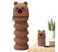 Pautello E Matita, Bella Custodia A Matita Allungabile | Silicone Cartoon Organizer Storage Ufficio Per Studenti Adolescenti Scuola Insegnante Dormitorio Casa Classe Edificio Morbido Ma Resiliente