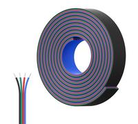 PAUTIX Cavo di prolunga da 20 m, cavo a 4 pin da 22 AWG per strisce LED COB RGB, luce a nastro 3528/5050, prolunga a bassa tensione da 5 V, 12 V, 24 V, filo di rame in alluminio rivestito di rame