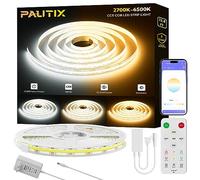 PAUTIX COB LED Strisce bianche sintonizzabili CCT, 10M dimmerabile 2700K-6500K Kit luci a nastro LED 24V con alimentatore, super luminoso per cucina camera da letto Illuminazione fai-da-te